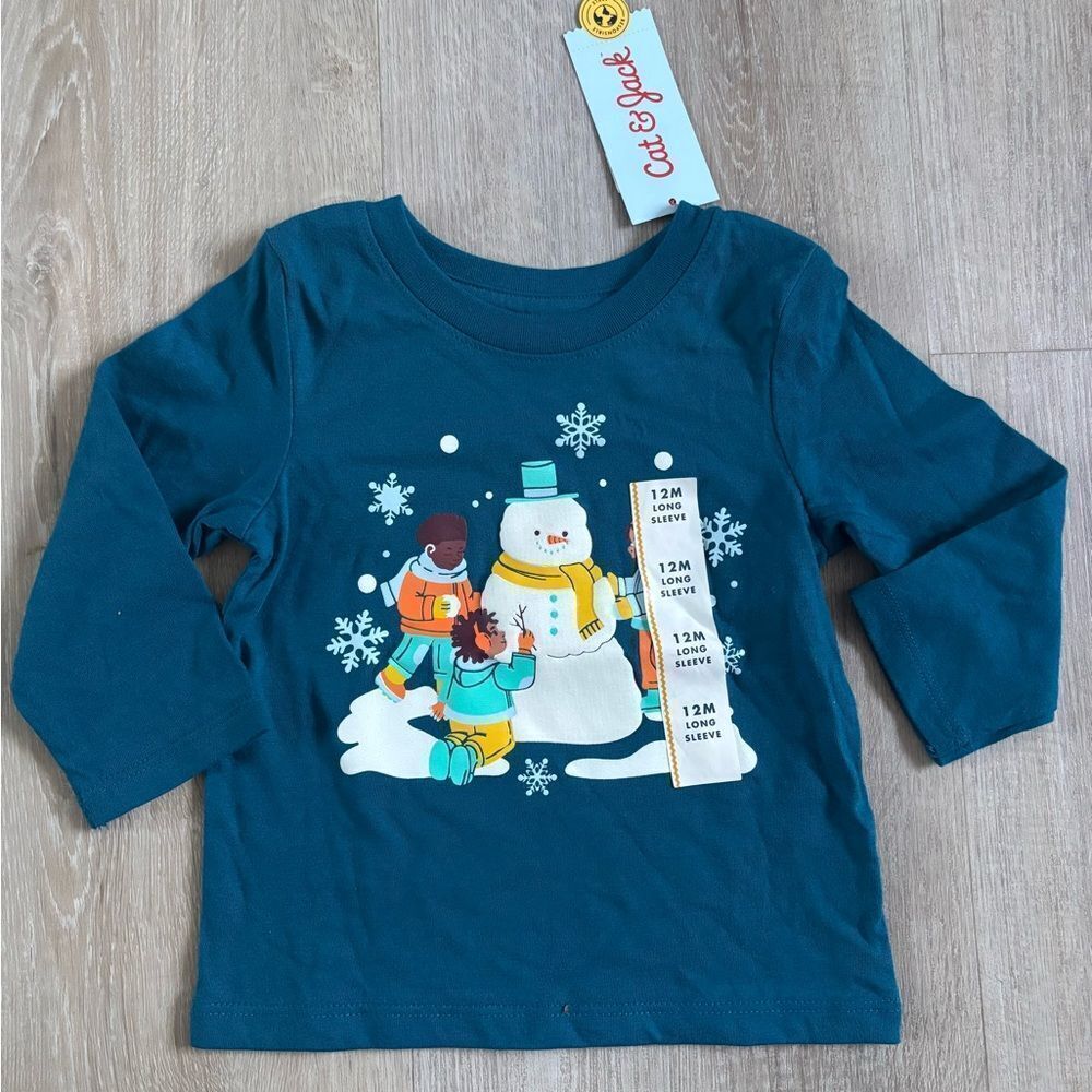 Cat & Jack Blue Kids Long Sleeve Shirt